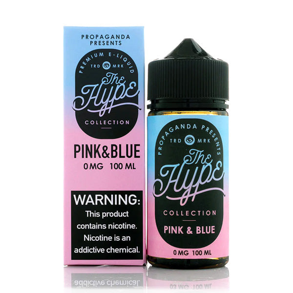 The Hype by Propaganda E-Liquid 100mL (Freebase) | Pink Blue with packaging