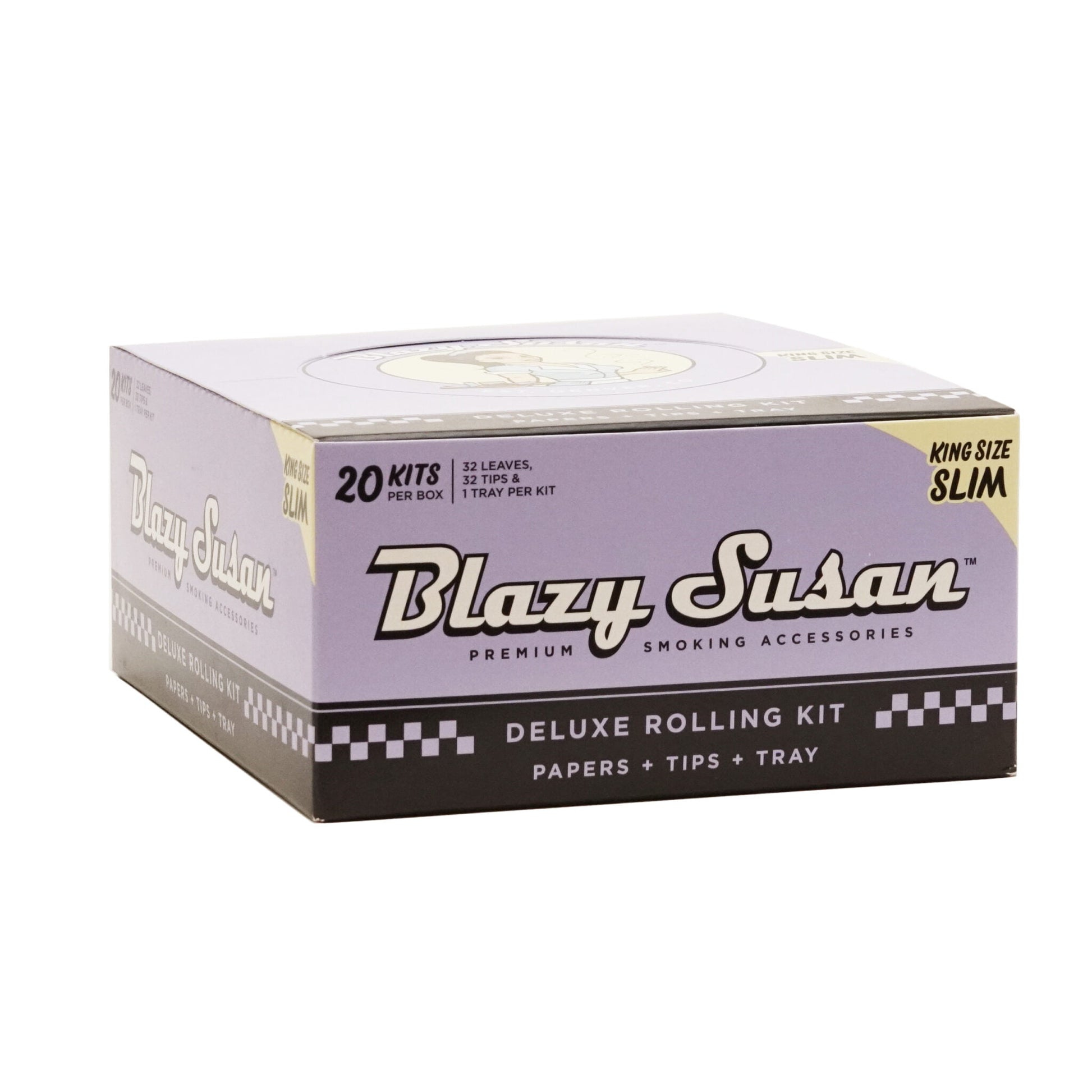 Blazy Susan Deluxe Rolling Kit Purple King Size Slim 20kit with packaging