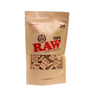 RAW TIPS PRE-ROLLED BAG 200CT