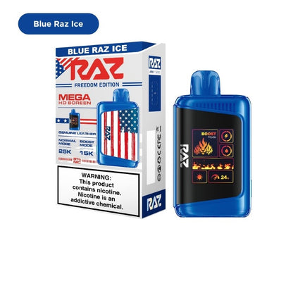 Raz Dc25000 5% Flag Blue Raz Ice with Packaging (Freedom Edition)