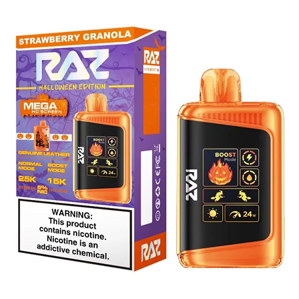 Raz Dc25000 5% Strawberry Granola with Packaging (Halloween Edition)