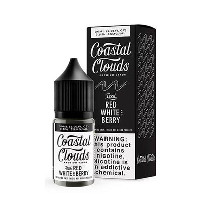 Coastal Clouds Salt Series E-Liquid 30mL (Salt Nic) | Red White Berry Iced with packaging