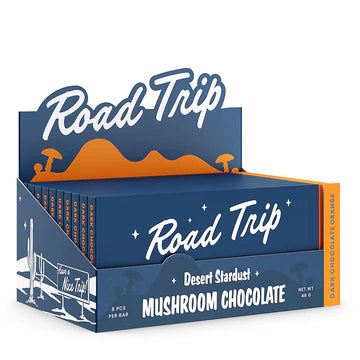 Road Trip Mushroom Chocolate 10 Ct Dark Chocolate Orange Box