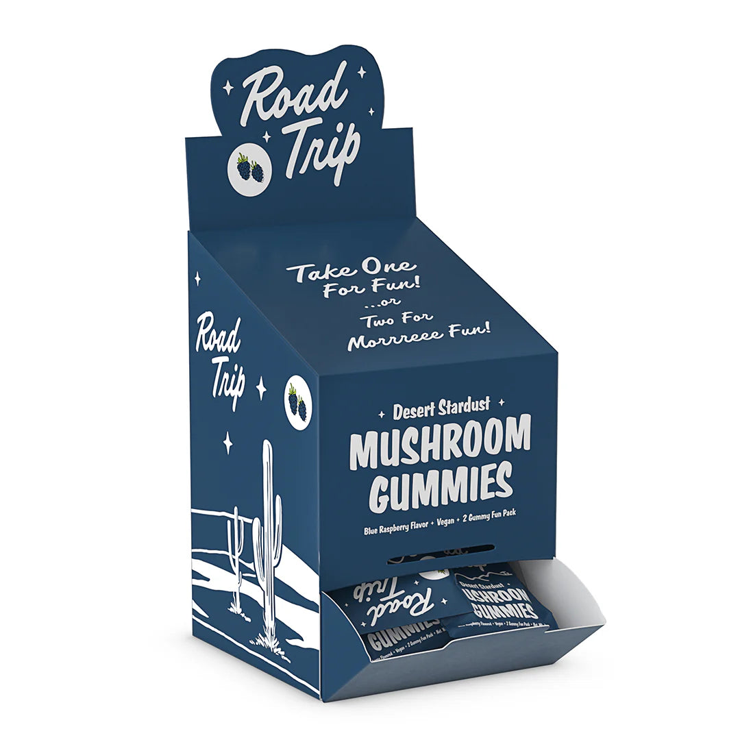 Road Trip Mushroom Gummies 30/2Ct Blue Raspberry Box
