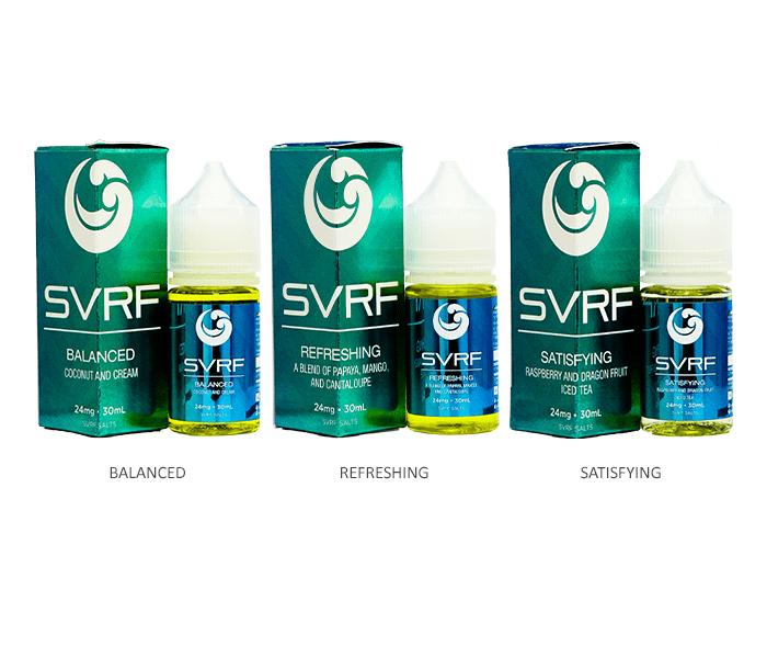 SVRF Salt Series E-Liquid 30mL (Salt Nic) Group Photo