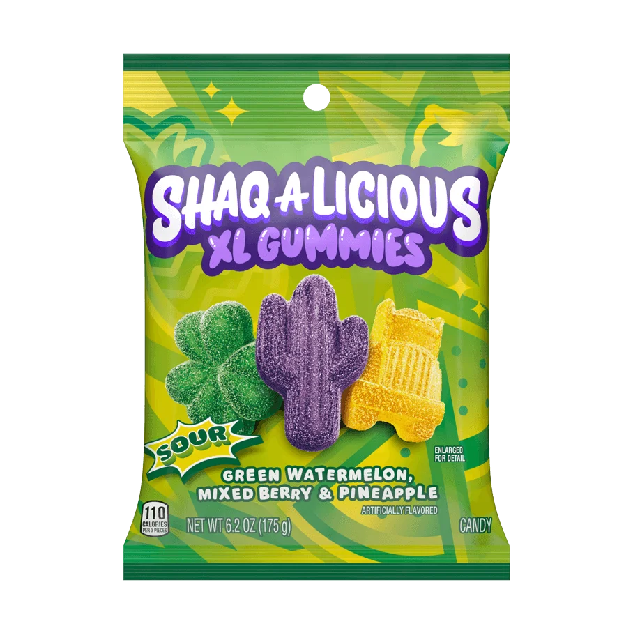 Shaq A Licious Sour with packaging