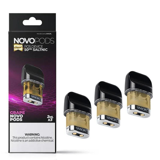 Smok Novo Pod POS Device Pre-filled 50MG Salt Nic | 3pcs | Grape