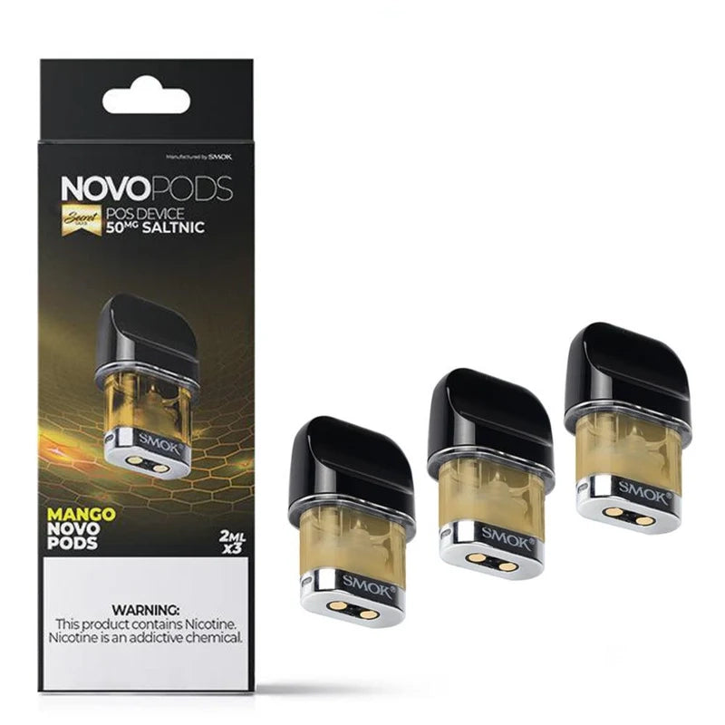 Smok Novo Pod POS Device Pre-filled 50MG Salt Nic | 3pcs | Mango