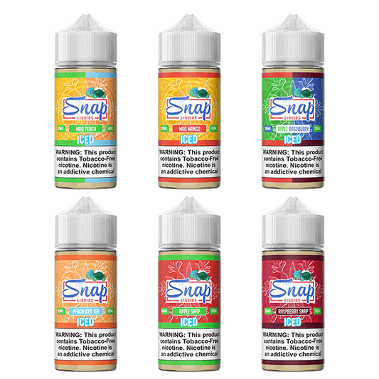 Snap Liquids Series E-Liquid 100mL (Freebase) Group Photo