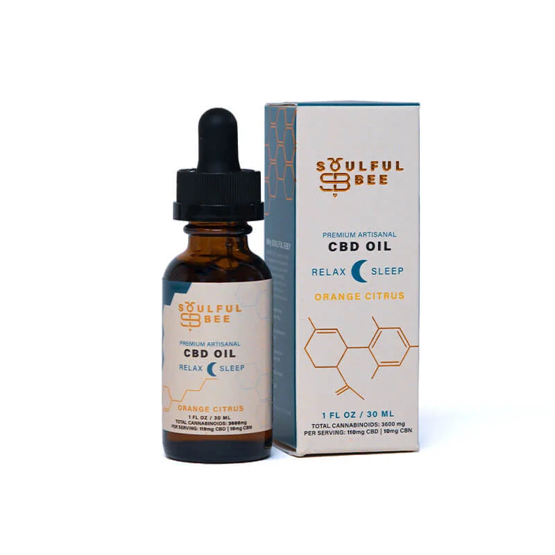 Soulful Bee Nighttime Cbd Oil Orange Citrus With Packaging(Relax Sleep)