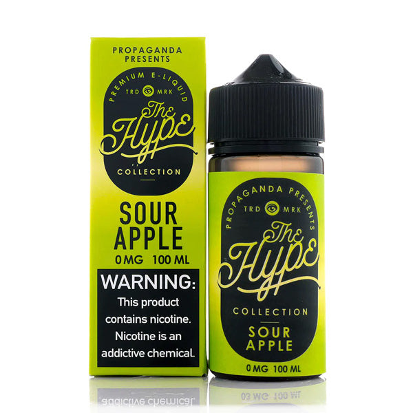 The Hype by Propaganda E-Liquid 100mL (Freebase) | Sour Apple with packaging