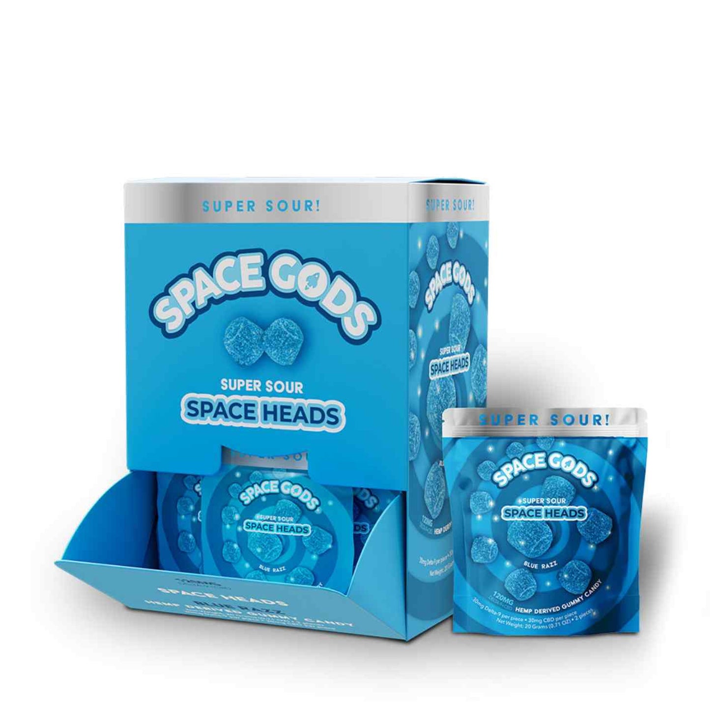 Space Gods 30Pk Blue Razz with Packaging