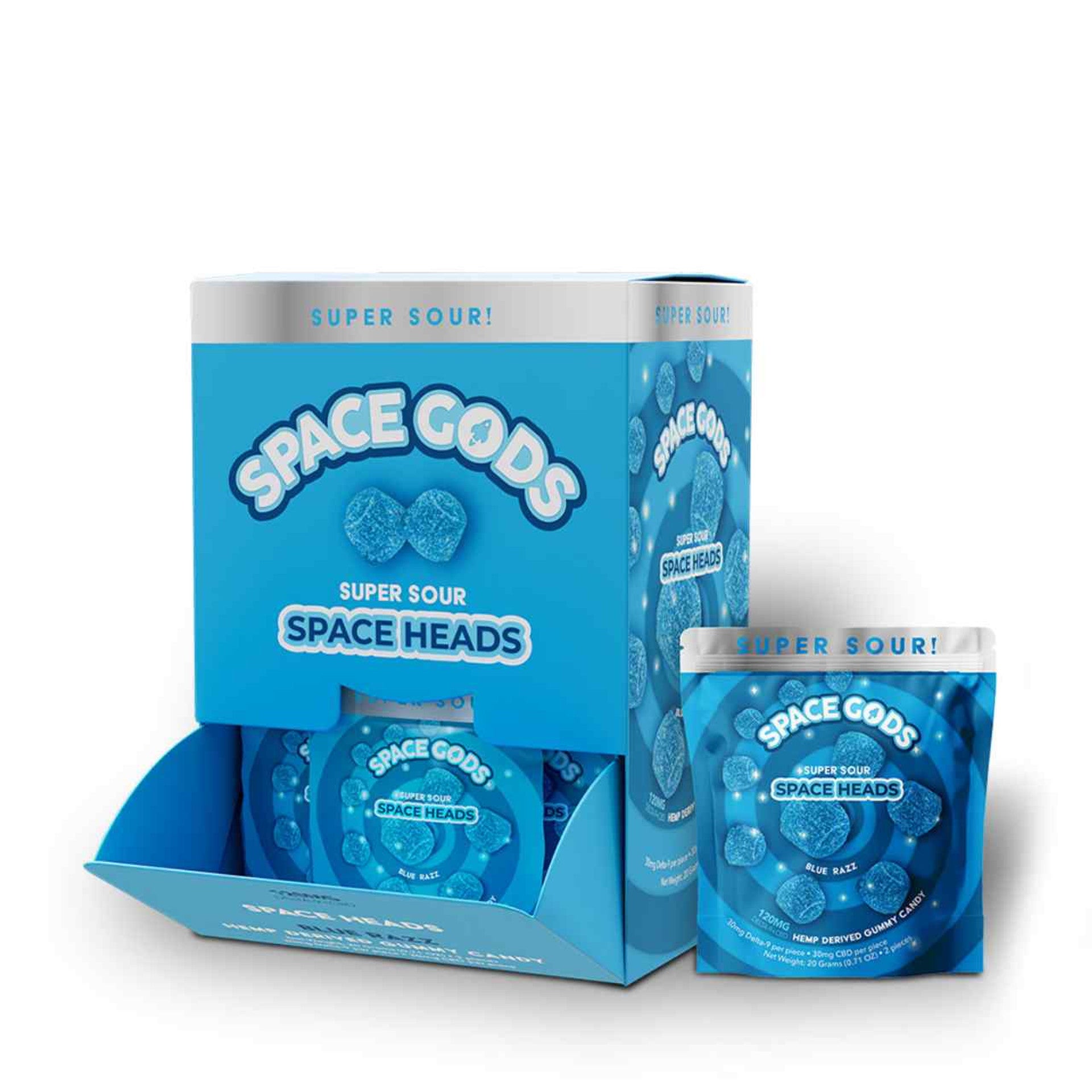 Space Gods 30Pk Blue Razz with Packaging