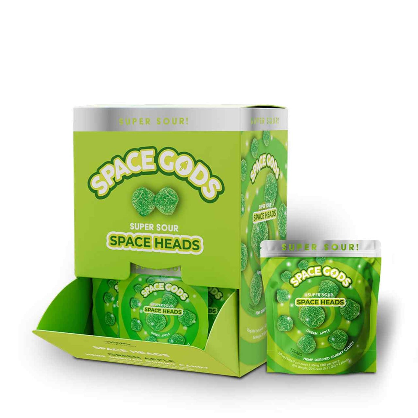 Space Gods 30Pk  Green Apple with Packaging