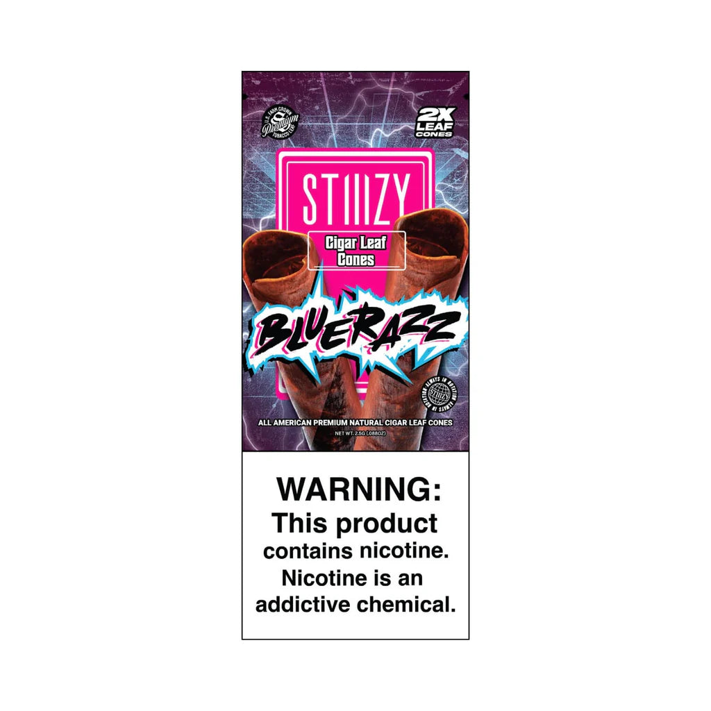 Stiiizy Cigar Leaf Cones 2/15Ct Blue Razz