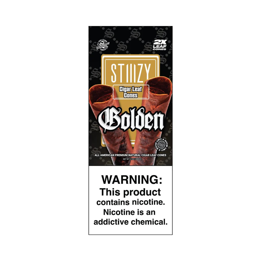 Stiiizy Cigar Leaf Cones 2/15Ct Golden
