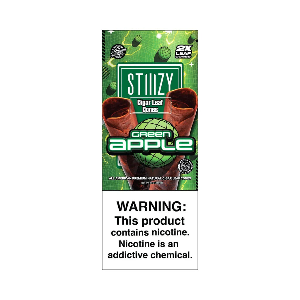 Stiiizy Cigar Leaf Cones 2/15Ct Green Apple 