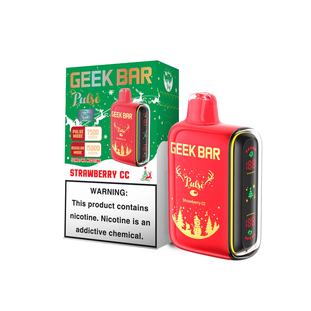 Geek Bar Pulse 7500 Puffs 5% Strawberry CC with Packaing