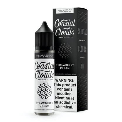 Coastal Clouds E-Liquid | 60mL | Strawberry Cream with packaging
