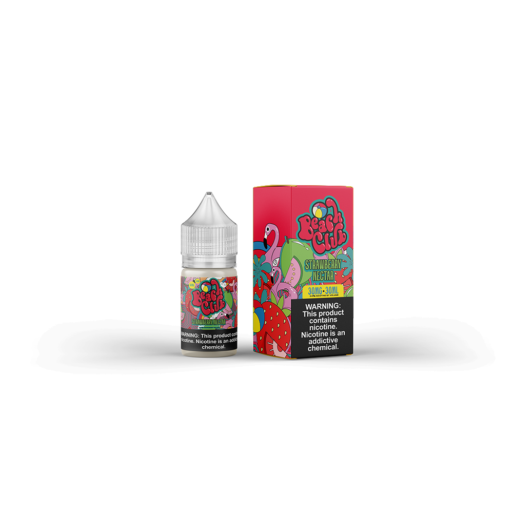 Beach Club E-Liquid 30mL (Salts) | Strawberry Nectar with Packaging