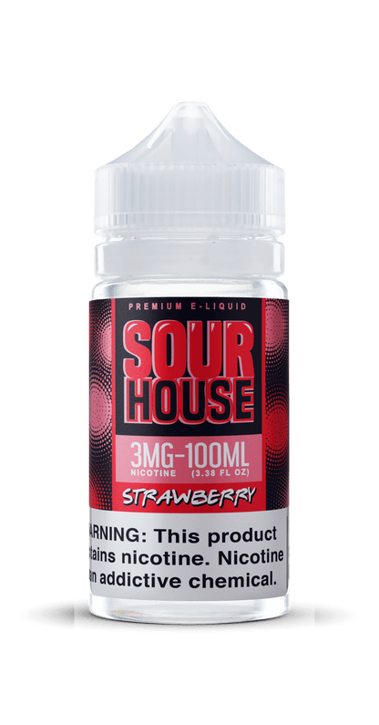 Sour House E-Juice 100mL (Freebase) | Strawberry