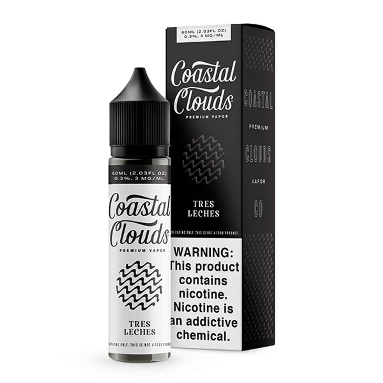 Coastal Clouds E-Liquid | 60mL | Tres Leches with packaging