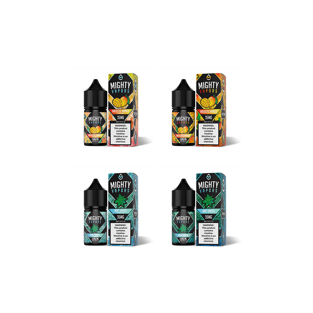 Mighty Vapors Salt Series E-Liquid 30mL (Salt Nic) Group Photo