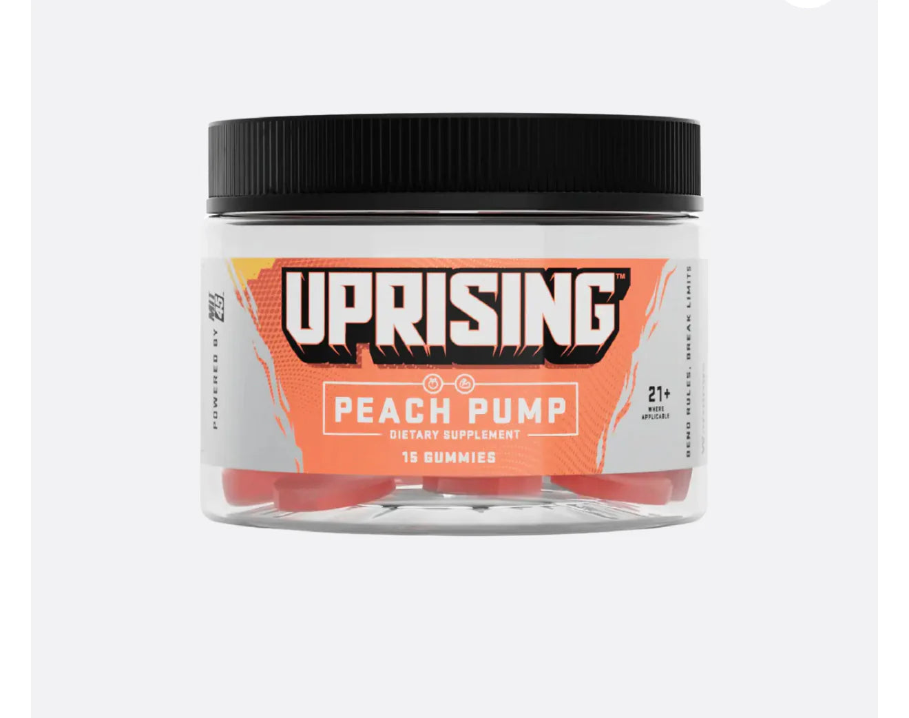 Uprising Gummies 15Ct Peach Pump Container