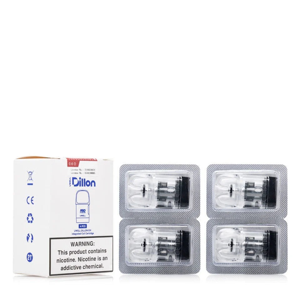 Uwell Dillon Em Pod 4pcs 0.6ohm with Packaging