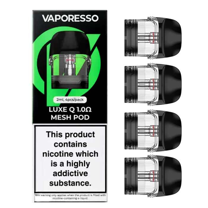 Vaporesso Luxe Q Pod (4-Pack) | 1.0ohms Mesh Pod with Packaging