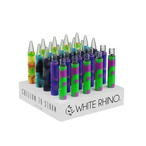WHITE RHINO CHILLUM TO STRAW ORG PYREX 25CT FP1011
