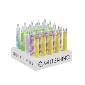 WHITE RHINO CHILLUM STRAW GLOW 25CT FP1012