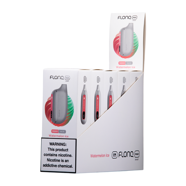 FLONQ Max Smart ZERO Disposable 10,000 Puffs 14mL 20MG | MOQ 5 | Watermelon Ice