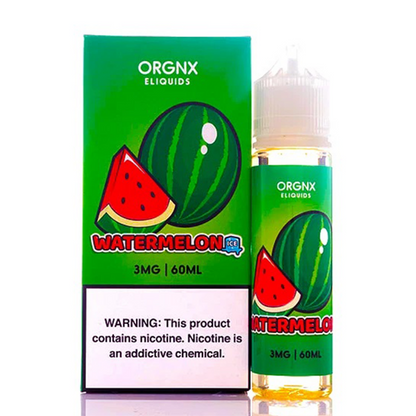 ORGNX Series E-Liquid | 60mL (Freebase) Watermelon Ice With Packaging