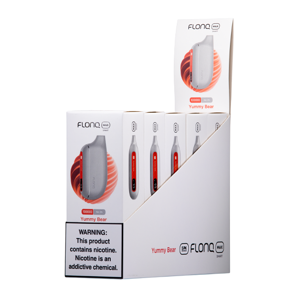 FLONQ Max Smart ZERO Disposable 10,000 Puffs 14mL 20MG | MOQ 5 | Yummy Bear