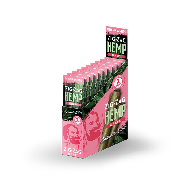 Zig-zag Hemp Wraps 25ct Summer Slice with packaging