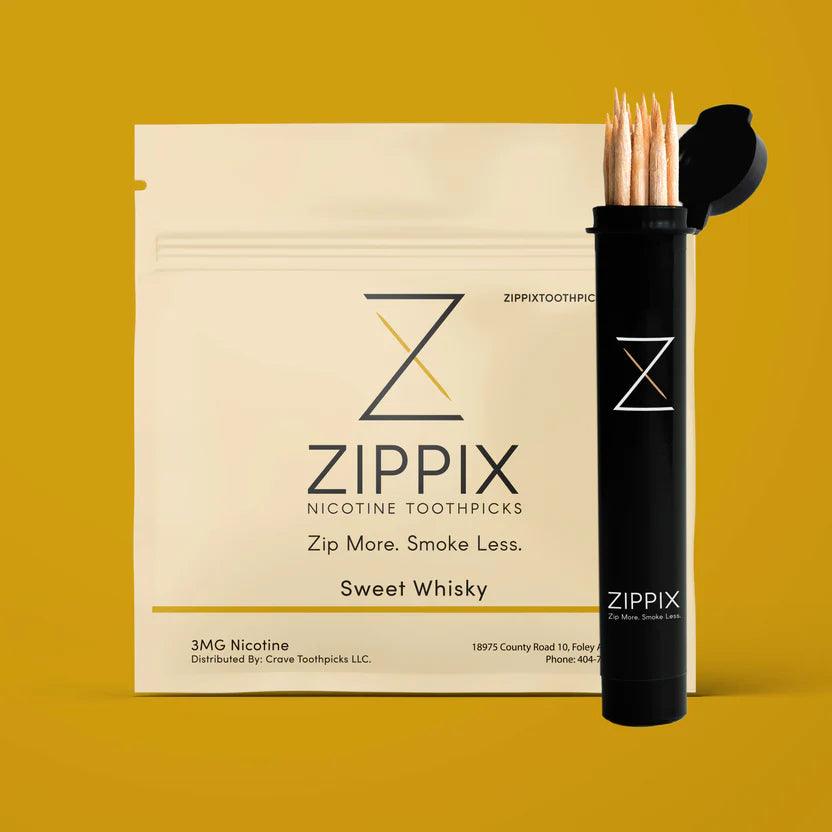 Zippix Toothpicks Sweet Whisky with pacakging