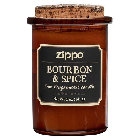 Zippo Spirit Candle Bourbon and Spice with glass bottle