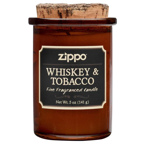 Zippo Spirit Candle Whiskey and Tobacco with glass bottle