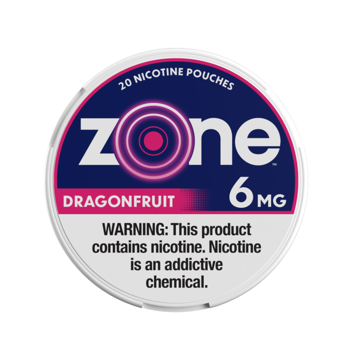 Zone Nicotine Pouches 5ct 1.55oz Dragonfruit 6mg