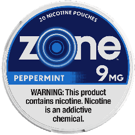Zone Nicotine Pouches 5ct 1.55oz
Peppermint 9mg