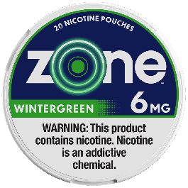 Zone Nicotine Pouches 5ct 1.55oz
Wintergreen 6mg