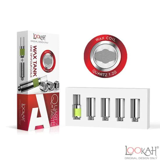 Lookah Wax Tank One Tip + Four Coils Quartz Taste | 5pcs A Column Coils with Packaging 