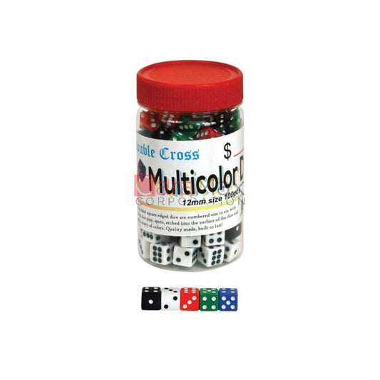MULTI COLOR DOUBLE 12MM 100PCS