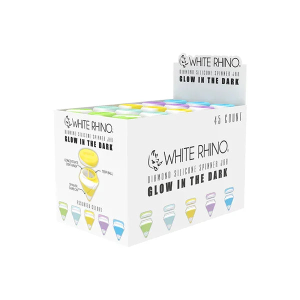 WHITE RHINO GLOW DIAMOND SPINNER JAR