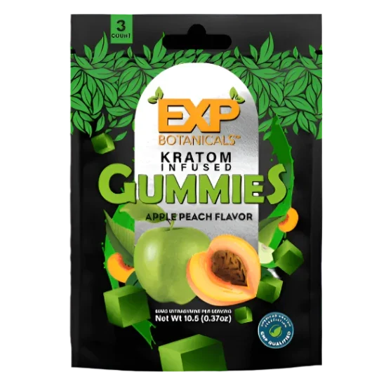 EXP BOTANICALS KRATOM GUMMIES APPLE PEACH