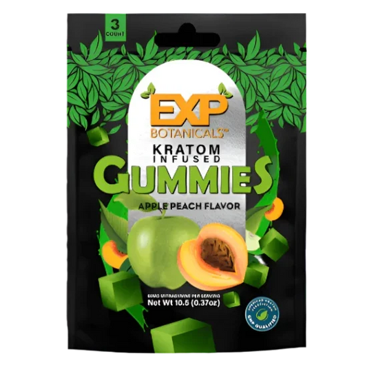EXP BOTANICALS KRATOM GUMMIES APPLE PEACH