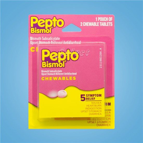 PEPTO BISMOL CHEWABLE SINGL PACK BLISTER