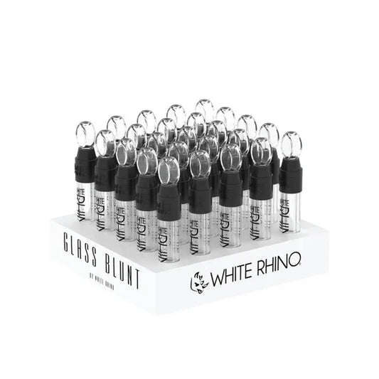 WHITE RHINO GLASS BLUNT SLIDER 25CT CH2001