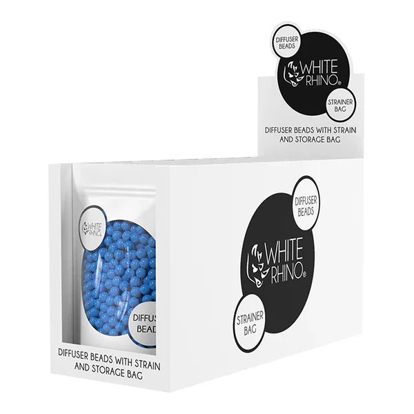 WHITE RHINO DIFFUSER BEADS WITH STRAINER BAG 10PK - BLUE